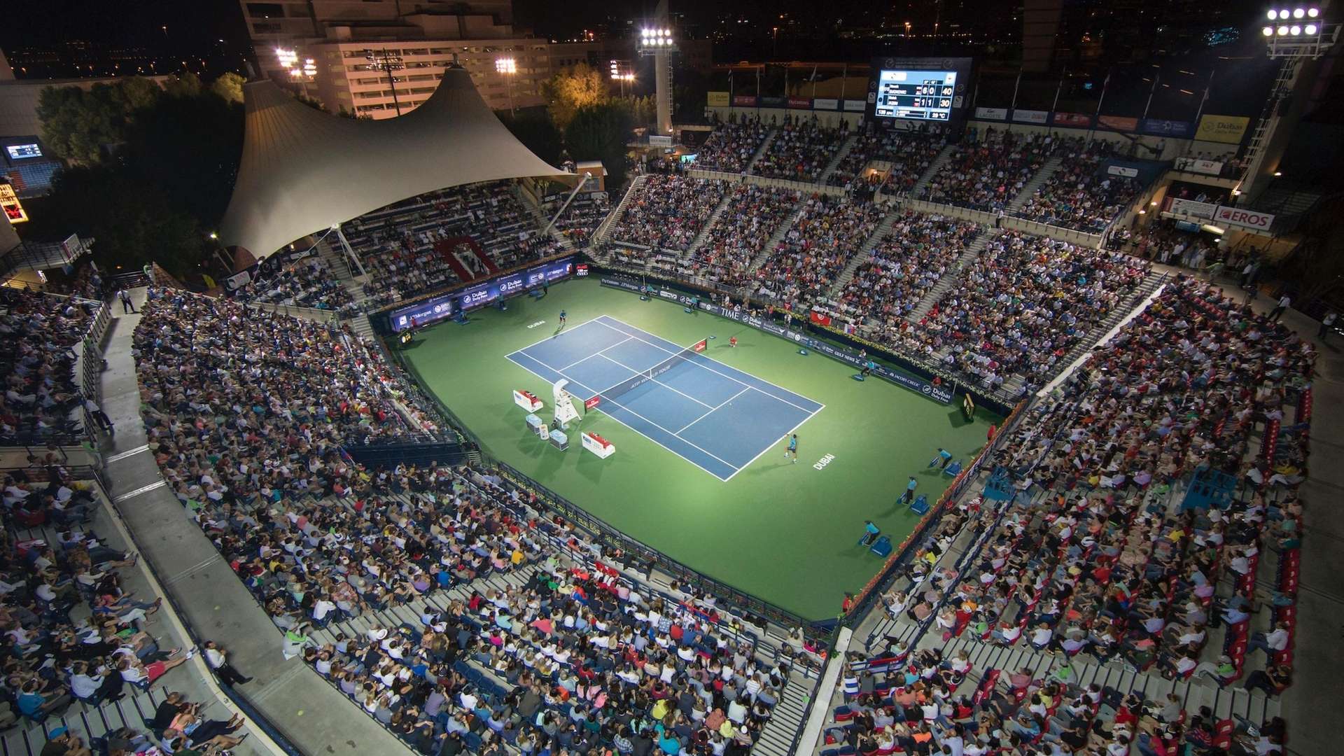 Seating Guide - Dubai Tennis Championships Stadium Map Dubai Duty Free Tennis Stadium seating layout and court view